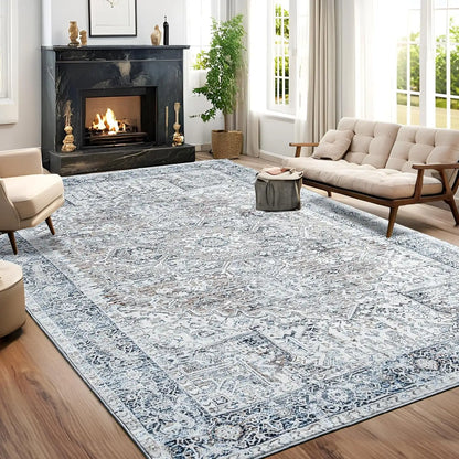 Faux Cashmere Vintage Printed Rug Area Rugs