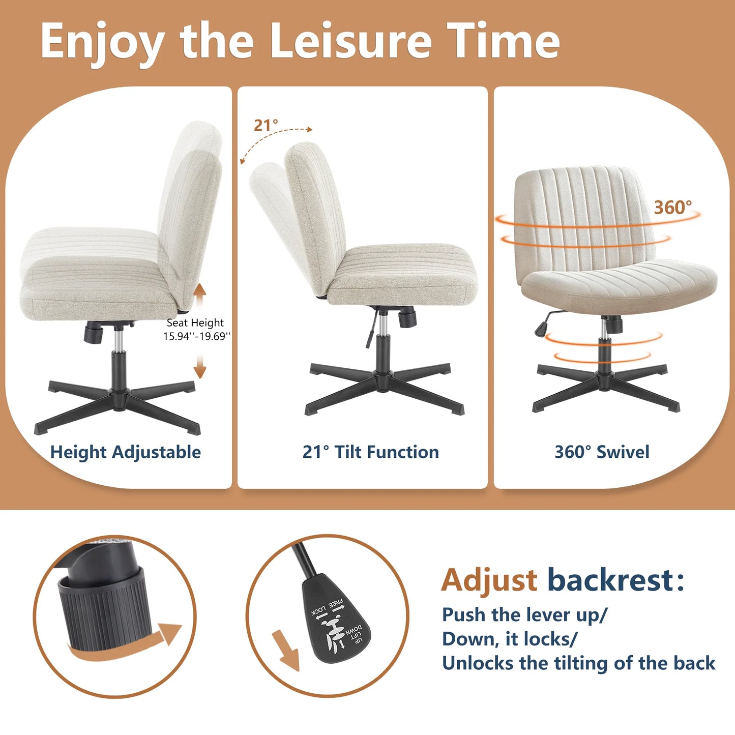 Cross Legged Office Living Room Rocking Gaming Chair