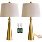25.75" 3-Way Dimmable Touch Control USB Table Lamp