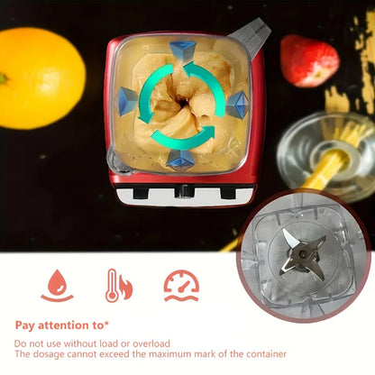 C010-Red RV Kitchen Blender with Wall Breaker, 110V-130V,