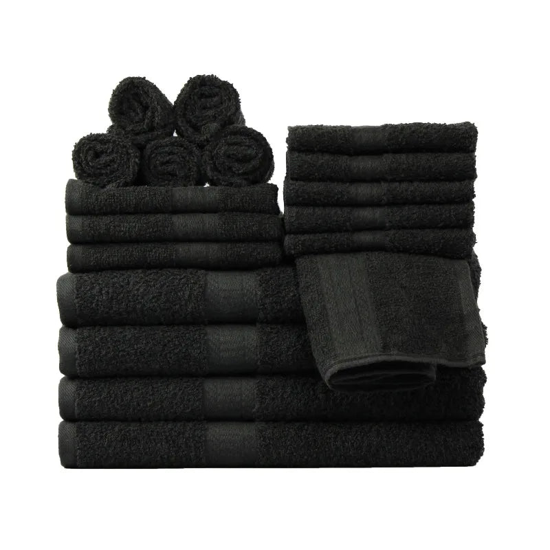 18-Piece 100% Cotton Towel Set, Soft and Super Absorbent