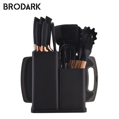 19pcs Food Grade Silicone Brodark Kitchenware Set