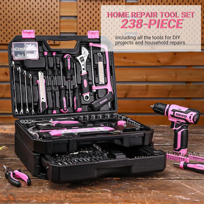 Home Mechanic Toolbox with Cordless Drill.