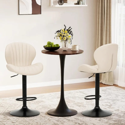 Bar Stools Set of 4, Modern Swivel Bar Chairs