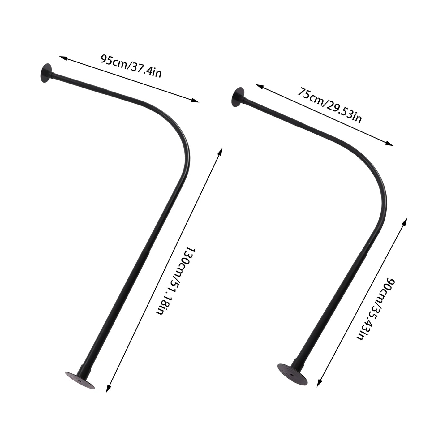 L-Shape Shower Curtain Rod