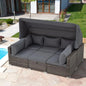 Outdoor Willow Segmented Sofa Set, Courtyard Furniture