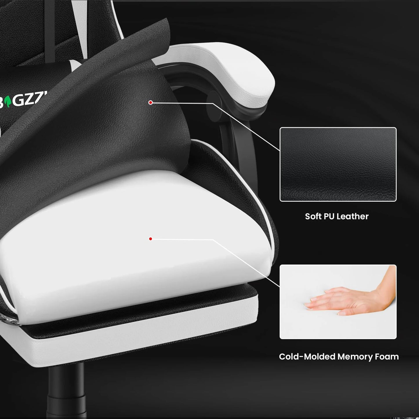 Gaming Chair with Footrest Ergonomic Gamer Chairs