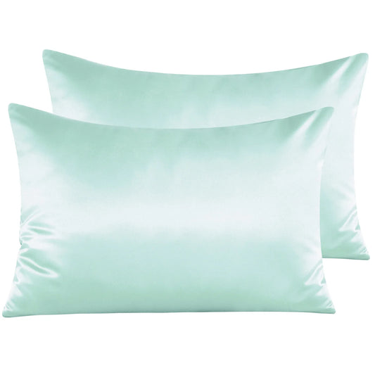 2 Pack Satin Breathable Pillowcases for Hair