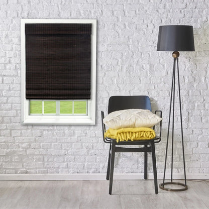 Cordless Bamboo Roman Shades Privacy Weave Durable