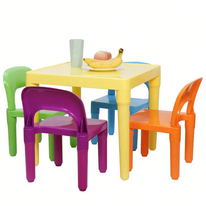 Kids Table and 4 Chairs Toddler Child Play Set