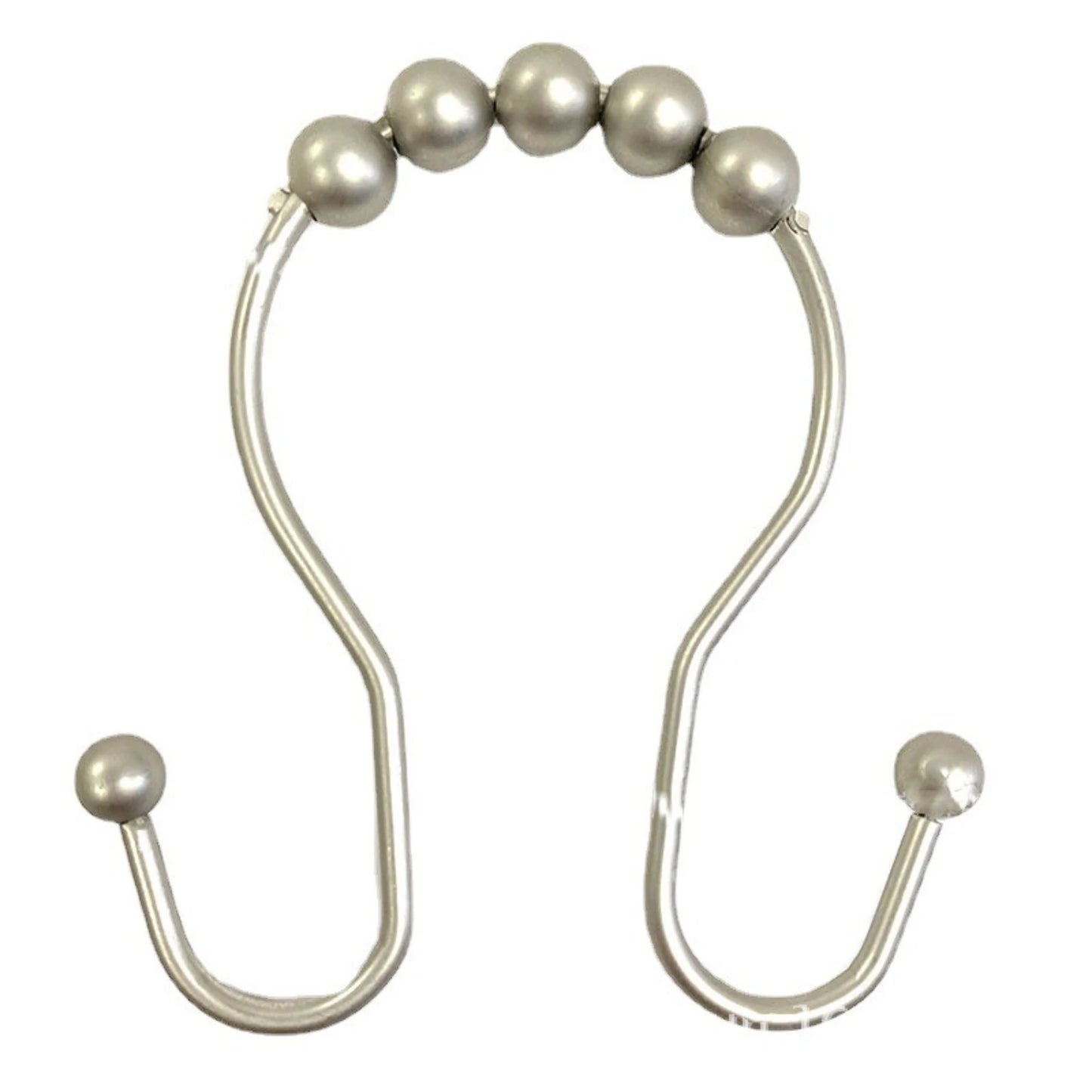 12 PC Premium Rust-Proof Stainless Steel Shower Curtain Hooks
