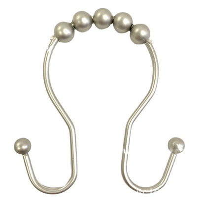 12 PC Premium Rust-Proof Stainless Steel Shower Curtain Hooks